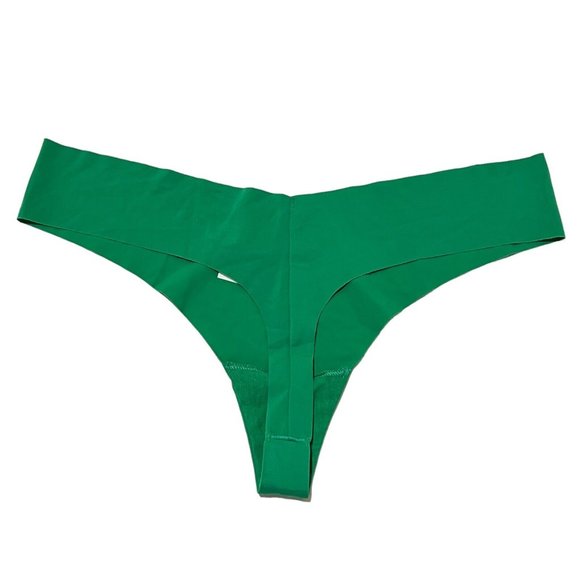 NWT AERIE Thong Sz L Green THE NICE ONE - Picture 2 of 3